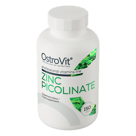 OstroVit PIKOLINIAN CYNKU 15mg 150 tabl. CYNK ORGANICZNY