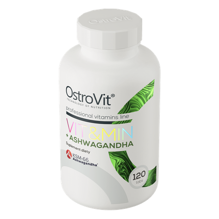 OstroVit VIT&MIN + Ashwagandha 120 tabletek