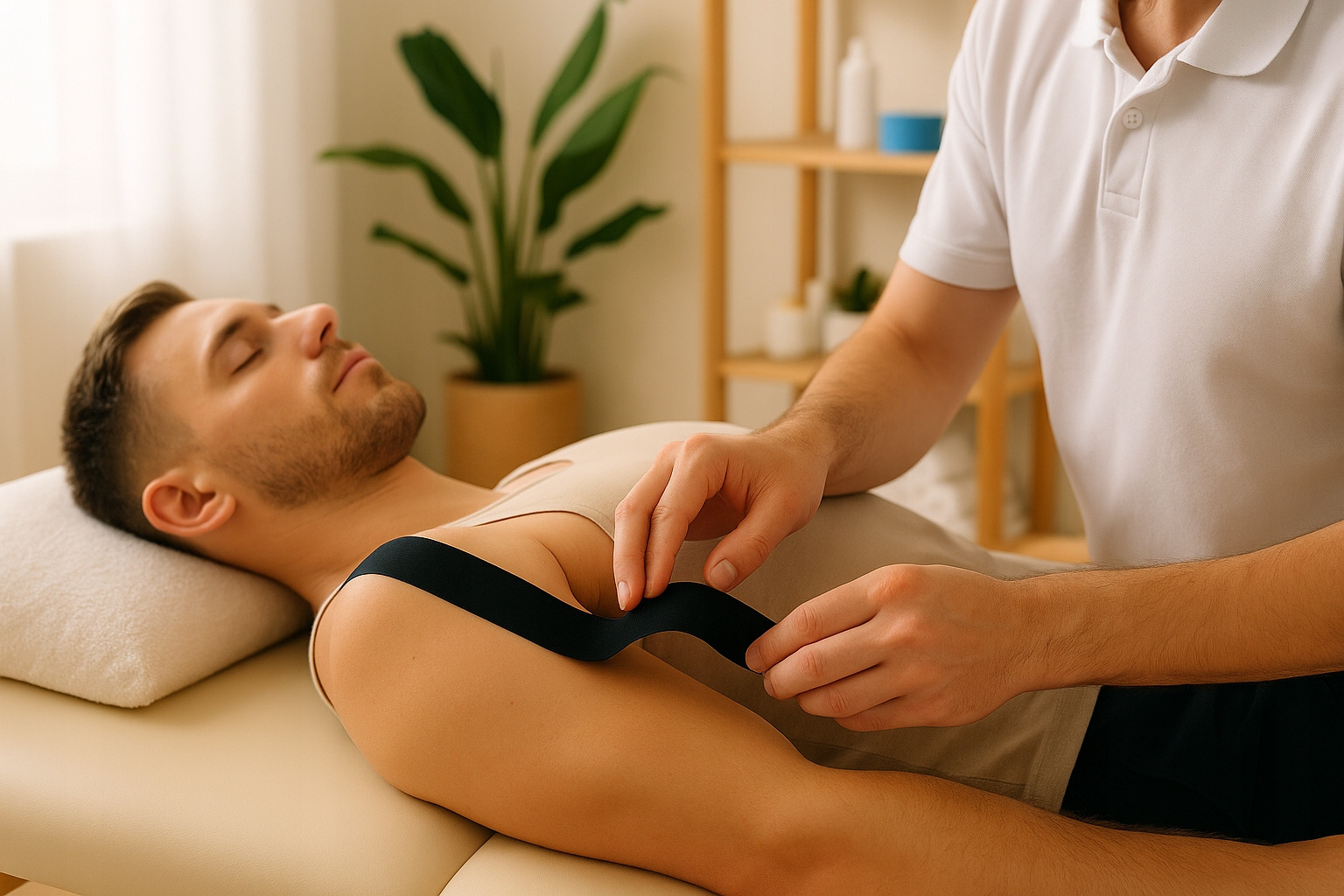 Taśma do kinesiotapingu 5 cm x 5 m fioletowa