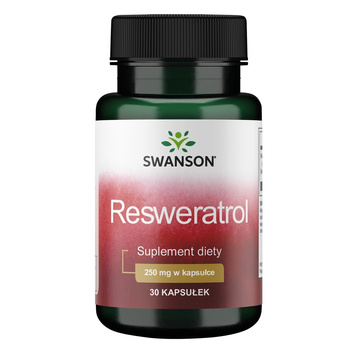 SWANSON Resweratrol 250mg 30kaps Serce Młodość