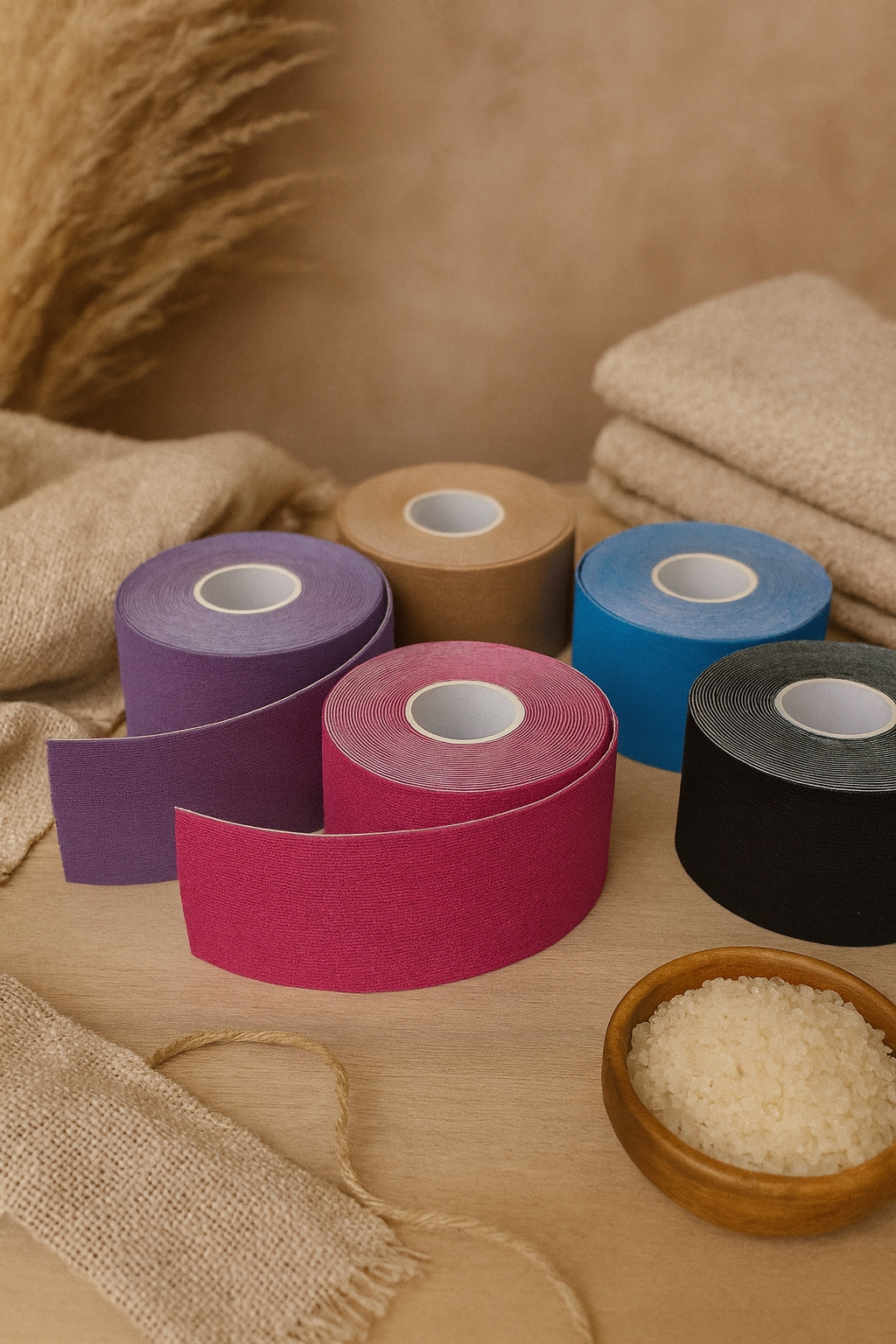 Taśma do kinesiotapingu 5 cm x 5 m różowa