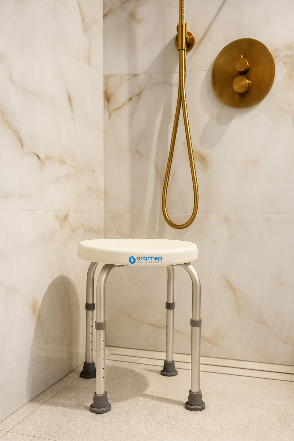 Taboret stołek pod prysznic okrągły