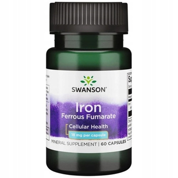 SWANSON Fumaran żelaza 18mg  60caps