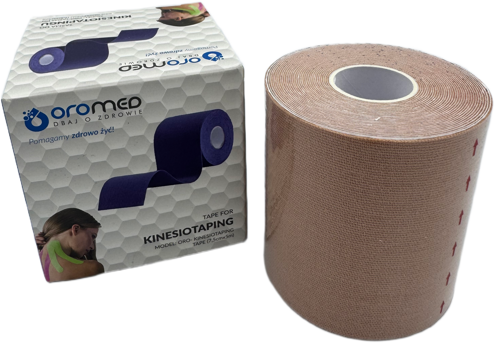 Taśma do kinesiotapingu 7,5 cm x 5m beżowa