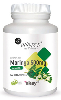ALINESS Moringa ekstrakt 20% 500mg  x 100 Vege caps