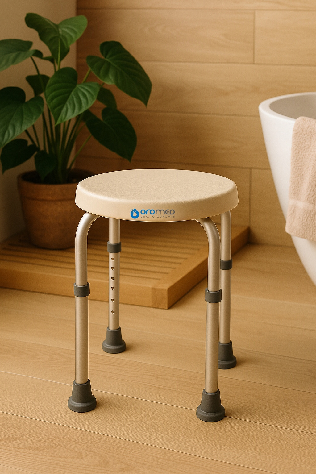 Taboret stołek pod prysznic okrągły