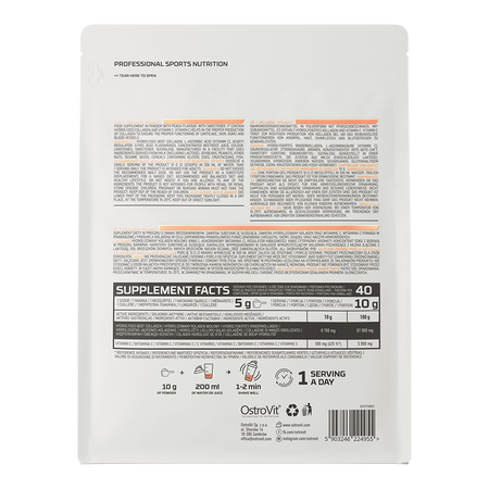 OstroVit Kolagen + Witamina C 400 g o smaku brzoskwiniowym