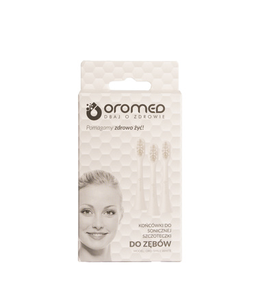 Końcówki do szczoteczki sonicznej Oromed ORO-SMILE white 3 sztuki