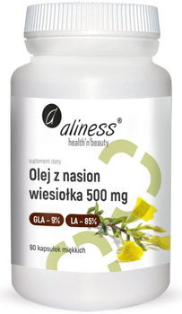 ALINESS Olej z nasion wiesiołka 9%/85% 500 mg x 90 caps