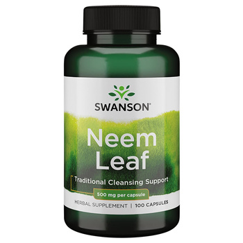 SWANSON Neem Leaf 500mg 100 kapsułek Miodła indyjska