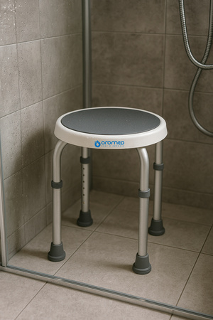 Obrotowy taboret pod prysznic