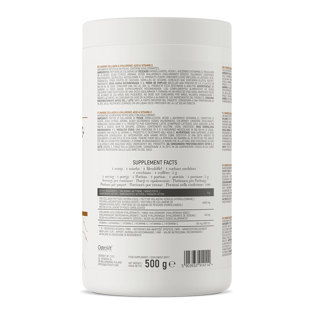 OstroVit Marine Collagen & Hyaluronic acid & Vitamin C  500 g mango & pineapple