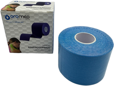 Taśma do kinesiotapingu 5 cm x 5 m niebieska