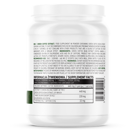 OstroVit Ekstrakt z Zielonej Kawy 100 g naturalny