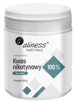 ALINESS Kwas nikotynowy proszek, czysty 100%, flush effect x 100 g