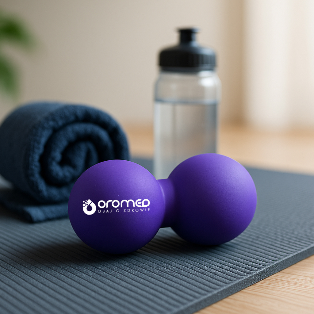 Podwójna piłka do masażu lacrosse różowa