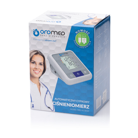 Ciśnieniomierz elektroniczny naramienny USB Oromed ORO-N1 BASIC + zasilacz