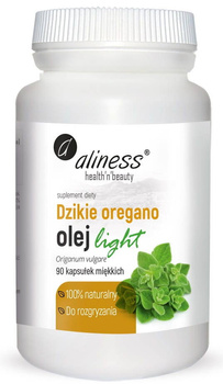 ALINESS Dzikie Oregano olej light do rozgryzania 100% naturalny x 90 kapsułek miękkich
