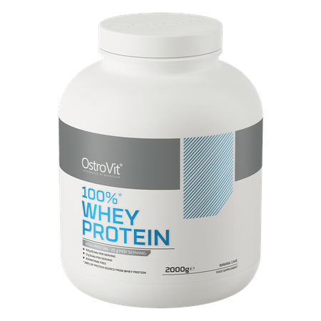 OstroVit 100% Whey Protein 2000 g białko WPC o smaku ciasta bananowego