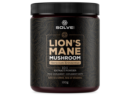 Solve Labs Lion's Mane Soplówka jeżowata 10:1 Mushroom Powder 100g