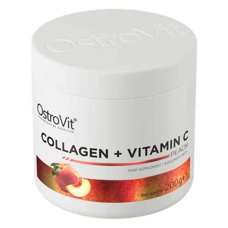OstroVit Kolagen + Witamina C 200 g brzoskwiniowy