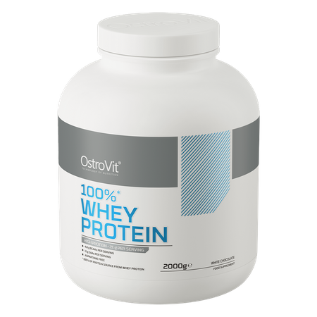OstroVit 100% Whey Protein 2000 g białko WPC o smaku białej czekolady