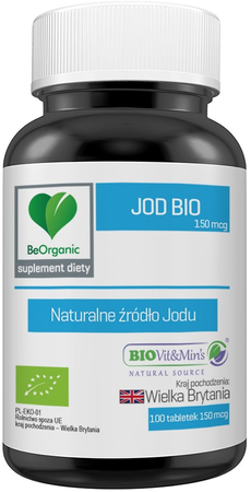 BeOrganic Jod BIO 150mcg x 100 tabletek