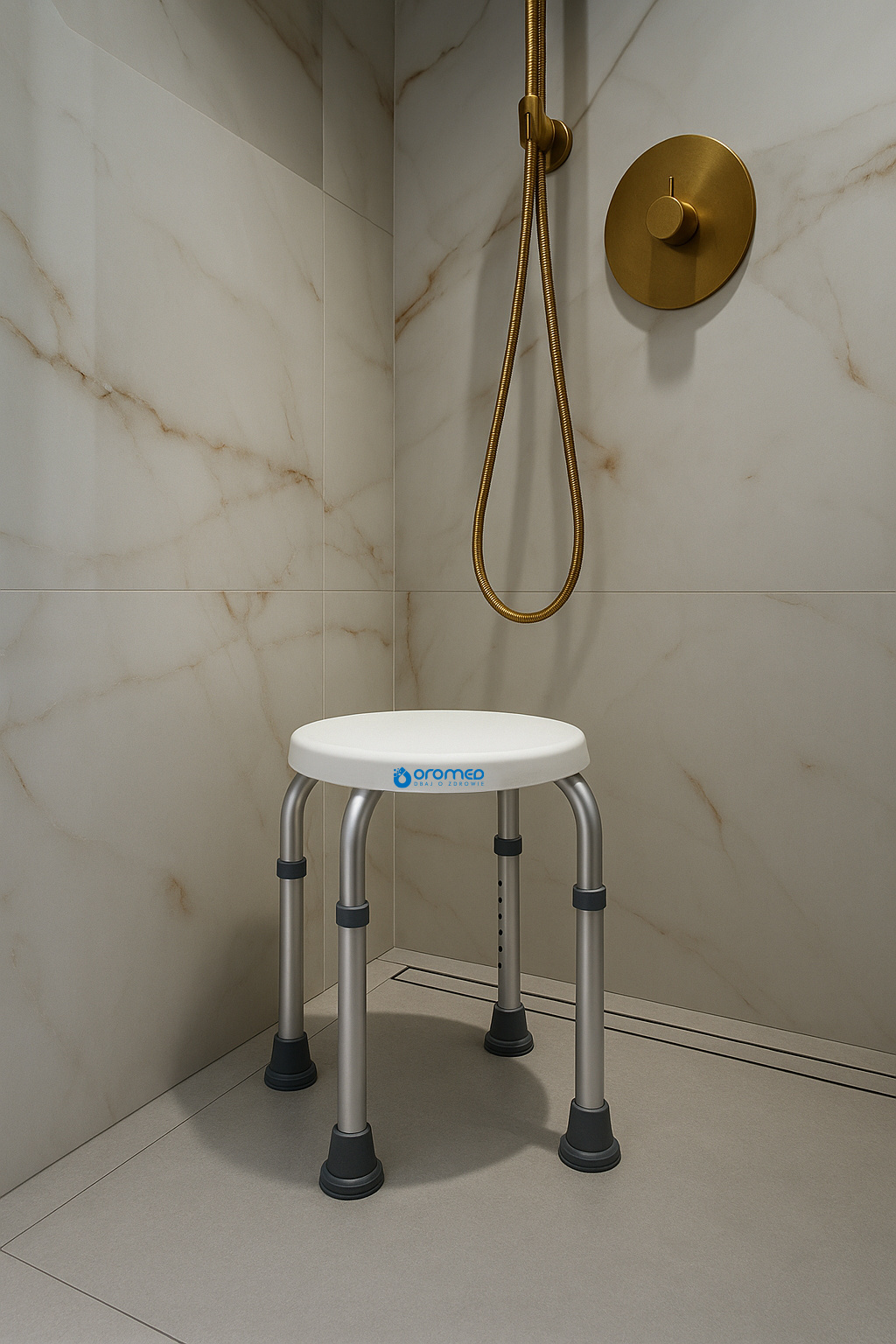 Taboret stołek pod prysznic okrągły