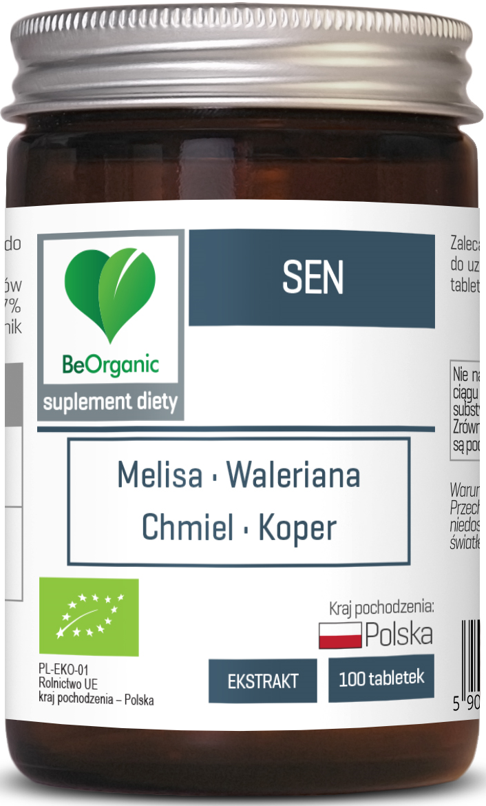 BeOrganic Sen BIO 450 mg x 100 tabletek
