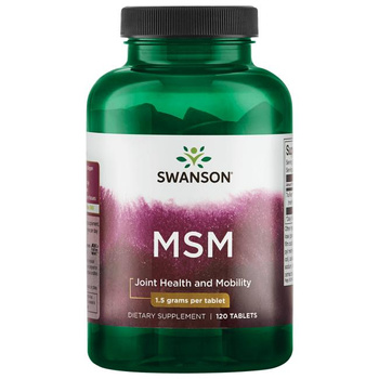 SWANSON MSM TruFlex 1500mg 120 tabletek Siarka Organiczna Kości Stawy