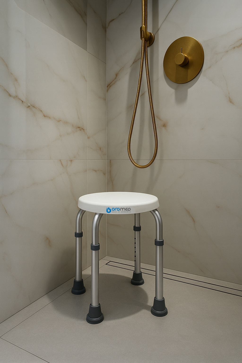 Taboret stołek pod prysznic okrągły