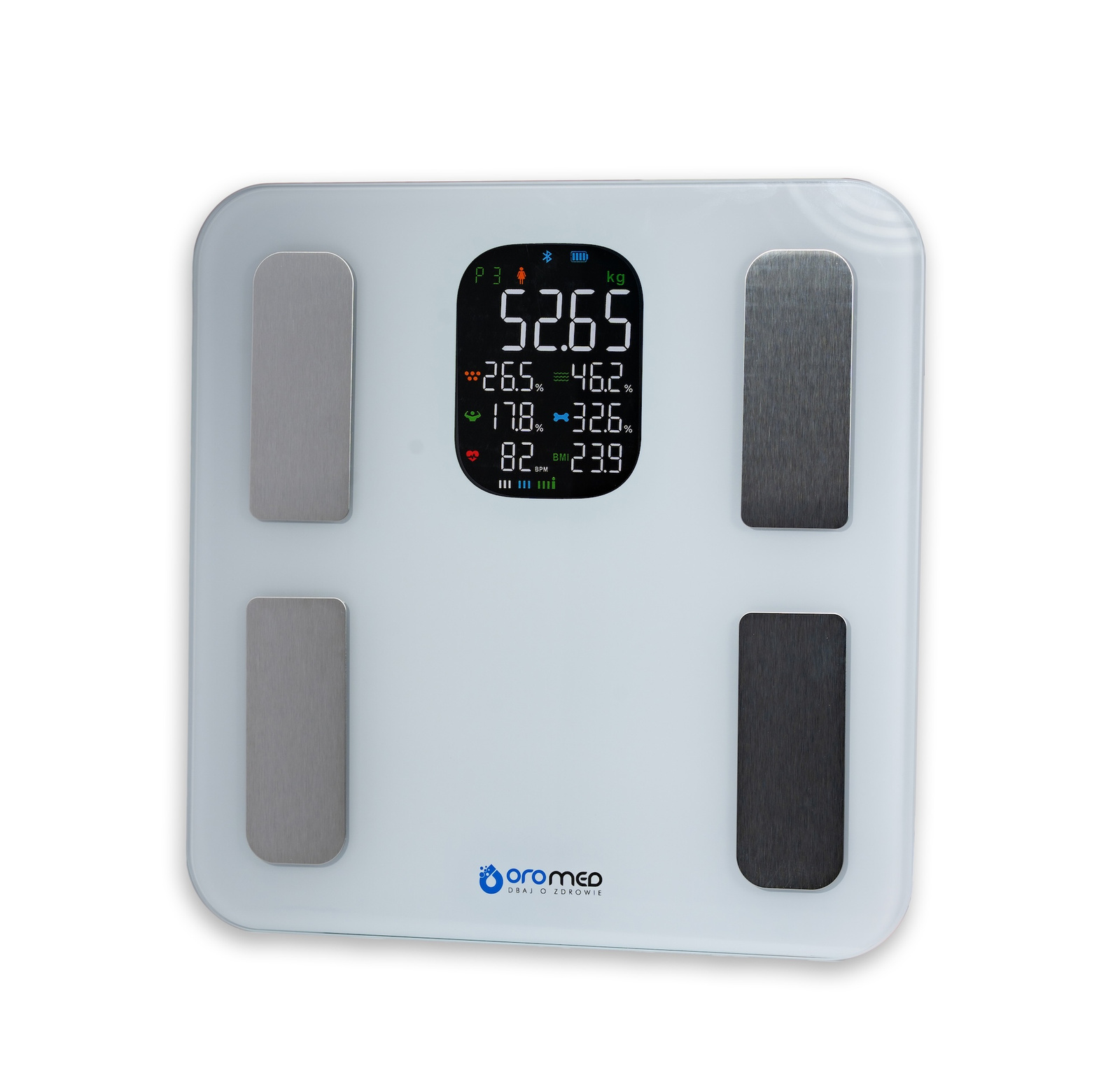 Waga analityczna elektroniczna łazienkowa ORO-BLUETOOTH H SMART WHITE