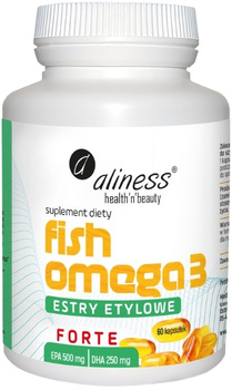 Aliness Fish Omega 3 FORTE Estry 500/250mg x 60 kapsułek