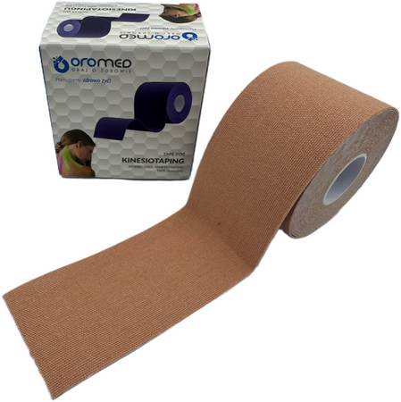 Taśma do kinesiotapingu 5 cm x 5 m beżowa