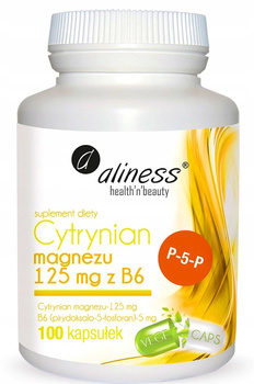 ALINESS Cytrynian Magnezu 125 mg z B6 (P-5-P) x 100 VEGE kaps.