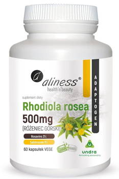 ALINESS Rhodiola rosea (różeniec górski) 500mg x 60 Vege caps