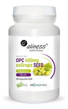 ALLINESS OPC exGrapeSeeds ( ekstrakt z pestek winogron) 400 mg x 100 vege caps.