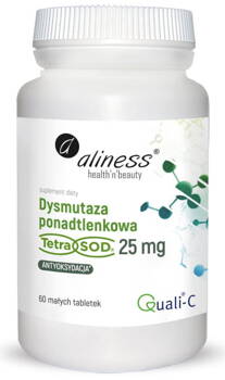 Aliness, Dysmutaza ponadtlenkowa (Tetra Sod) 25 mg x 60 vege tabs