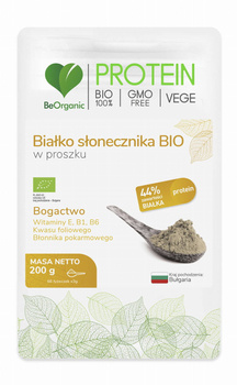 BeOrganic Białko słonecznika BIO w proszku 200g