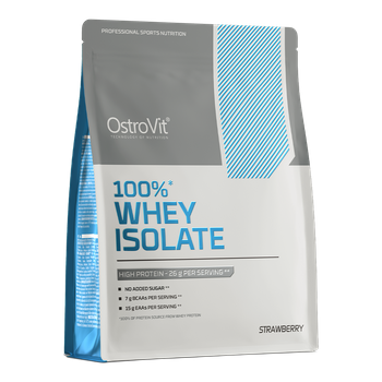 OstroVit 100% Whey Isolate 300 g białko WPI o smaku truskawkowym