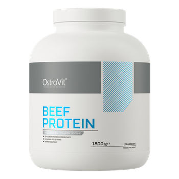 OstroVit Beef Protein 1800 g smak truskawkowy