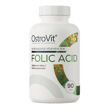 OstroVit Folic Acid 90 tabs KWAS FOLIOWY 800 mcg