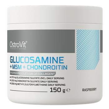 OstroVit Glukozamina + MSM + Chondroityna 150 g malinowy