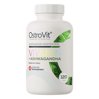 OstroVit VIT&MIN + Ashwagandha 120 tabletek