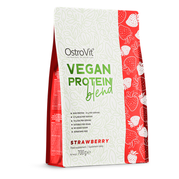 OstroVit Vegan Protein Blend 700 g truskawkowy