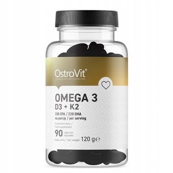 Ostrovit Omega 3 D3+K2 90 caps KWASY TŁUSZCZOWE