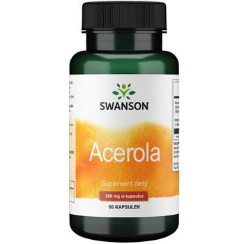 SWANSON Acerola 500mg 60 kapsułek Naturalna Witamina C Odporność 