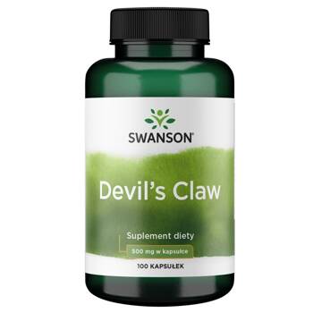 SWANSON Devil's claw 500mg 100kapsułek Czarci Pazur Stawy Mięsnie 