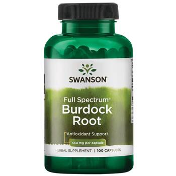 SWANSON FS Burdock Root 460mg 100 kapsułek Korzeń Łopianu