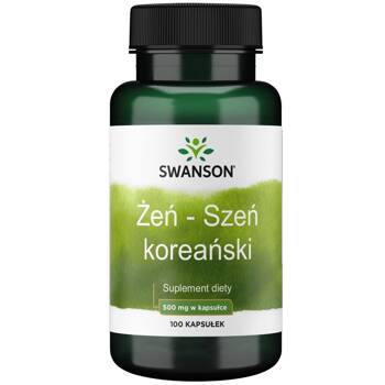 SWANSON Ginseng - Żeń-Szeń 500mg 100 kaps